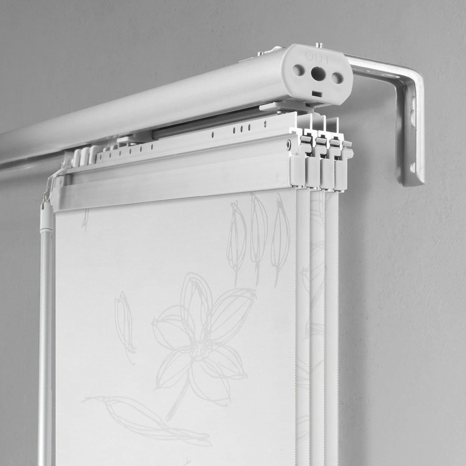 A&F Rod Decor A&F Rod Décor - Bloom 4-Panel Single Rail Panel Track Extendable 48-88 W x 94 H, Panel Width 23.5, 4 Panel - 48-88