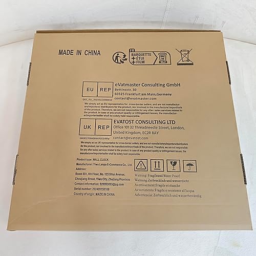 Miniatura 13 de Reloj de pared grande para decoración de sala de estar, 24 pulgadas, silencioso, sin tictac, funciona con pilas, reloj de pared moderno decorativo