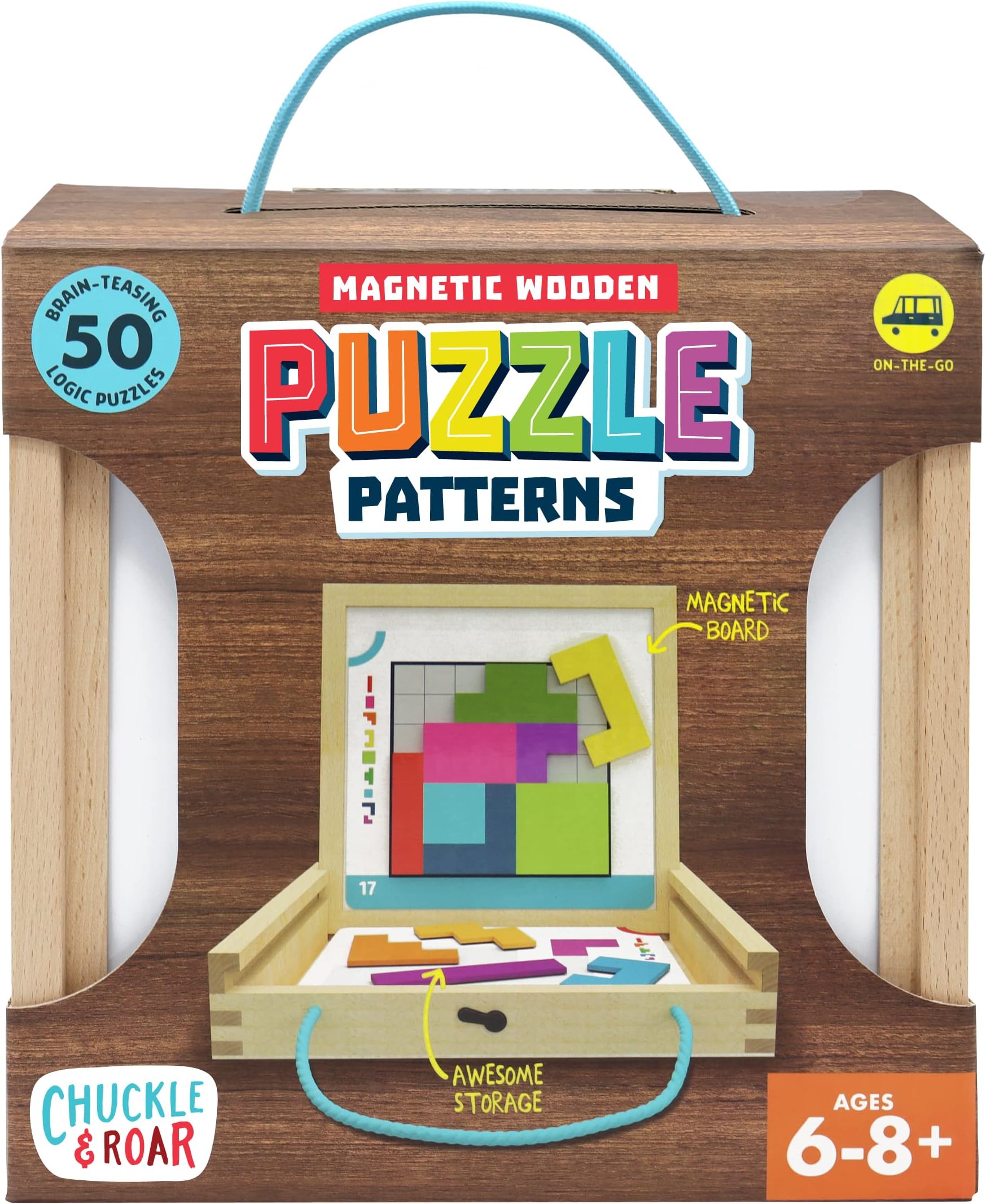 Chuckle & Roar Magnetic Tile Wooden Puzzle 14 PC Pattern Edition