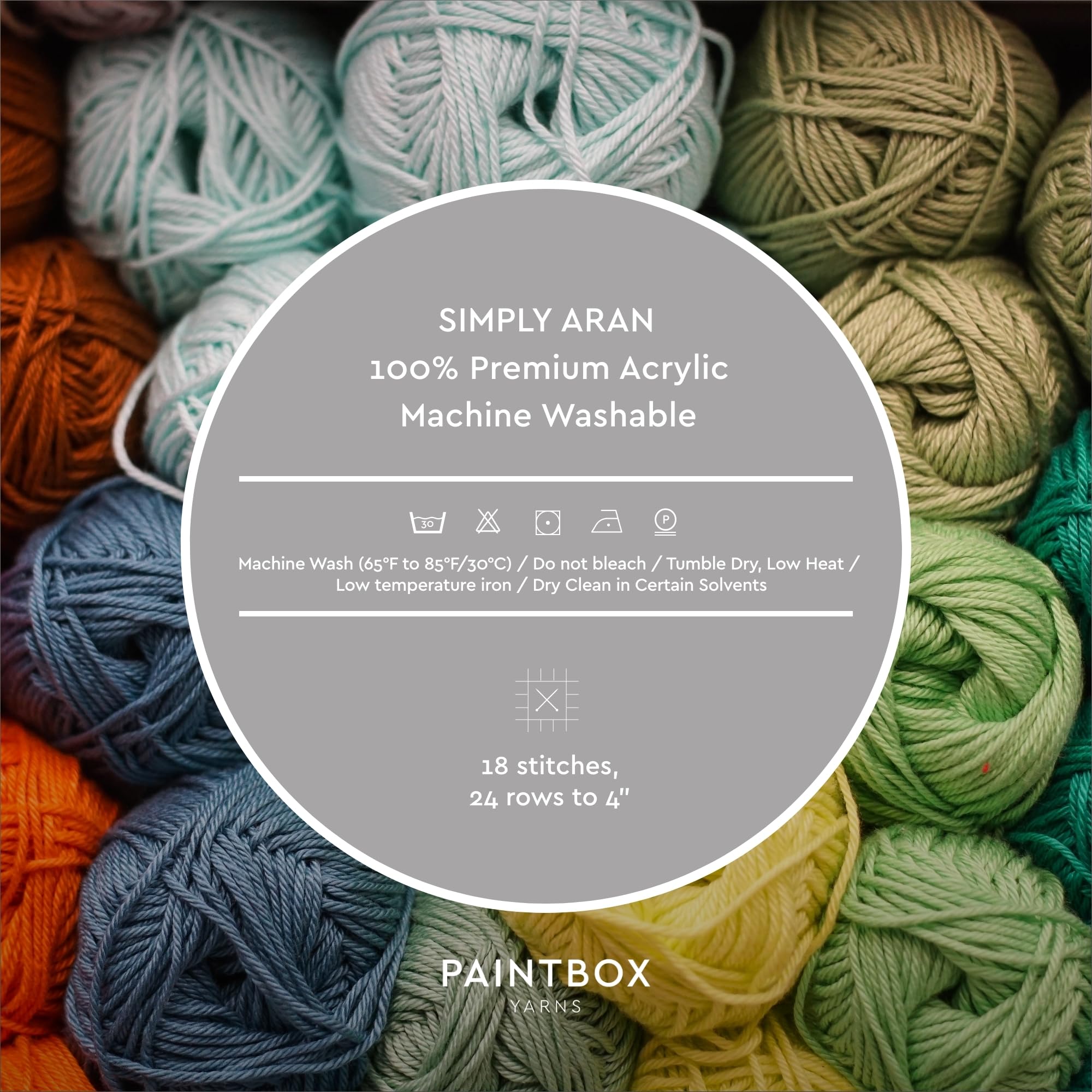 Amazon.com: Paintbox Aran Yarn - Acrylic Yarn - 201yds (184m)/100g