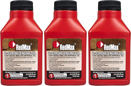 Miniatura 1 de Paquete de 3 botellas de aceite sintético Red Max de 2 tiempos con estabilizador de combustible 501 1 gal