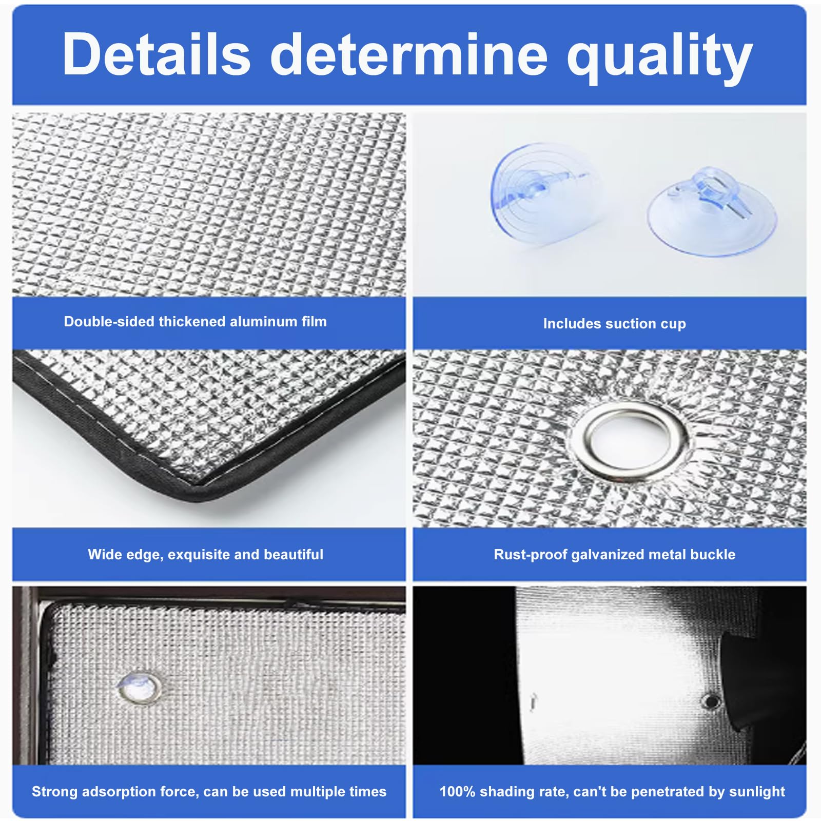 Isolierte Fensterfolie,Rückstandslose Sonnenschutz Folie,8mm Aluminisierte Wärmeschutzfolie,Wärmereflektierende Isolierfolie,Schattierungsplatte für Zuhause und das Büro (150x350cm/59 x138)