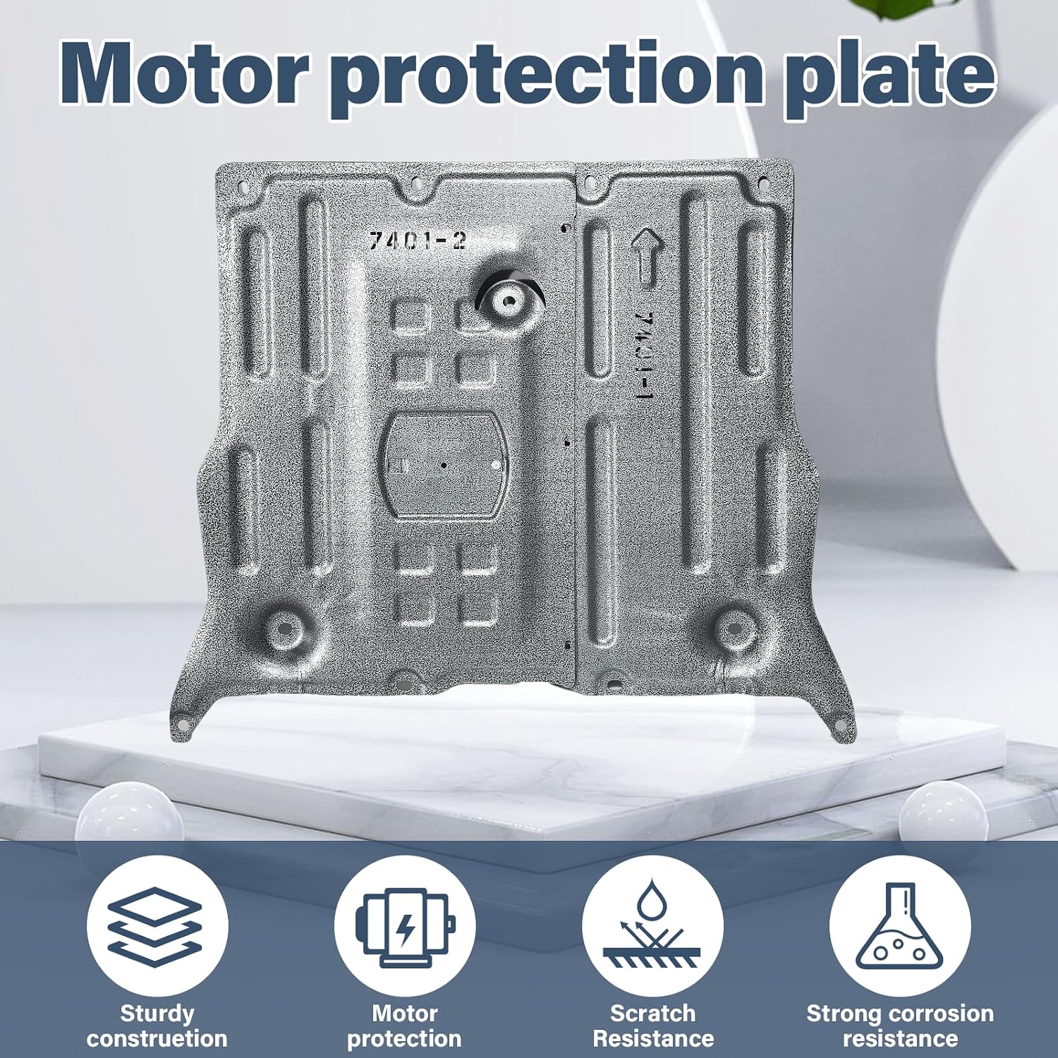 Aluminum Front Skid Plate Fits for Tesla Model 3 2019-2025 & Model Y 2021-2025 for Tesla Model 3 Accessories&Tesla Model y Accessories Under Engine Guard Splash Shield Cover,2-Piece