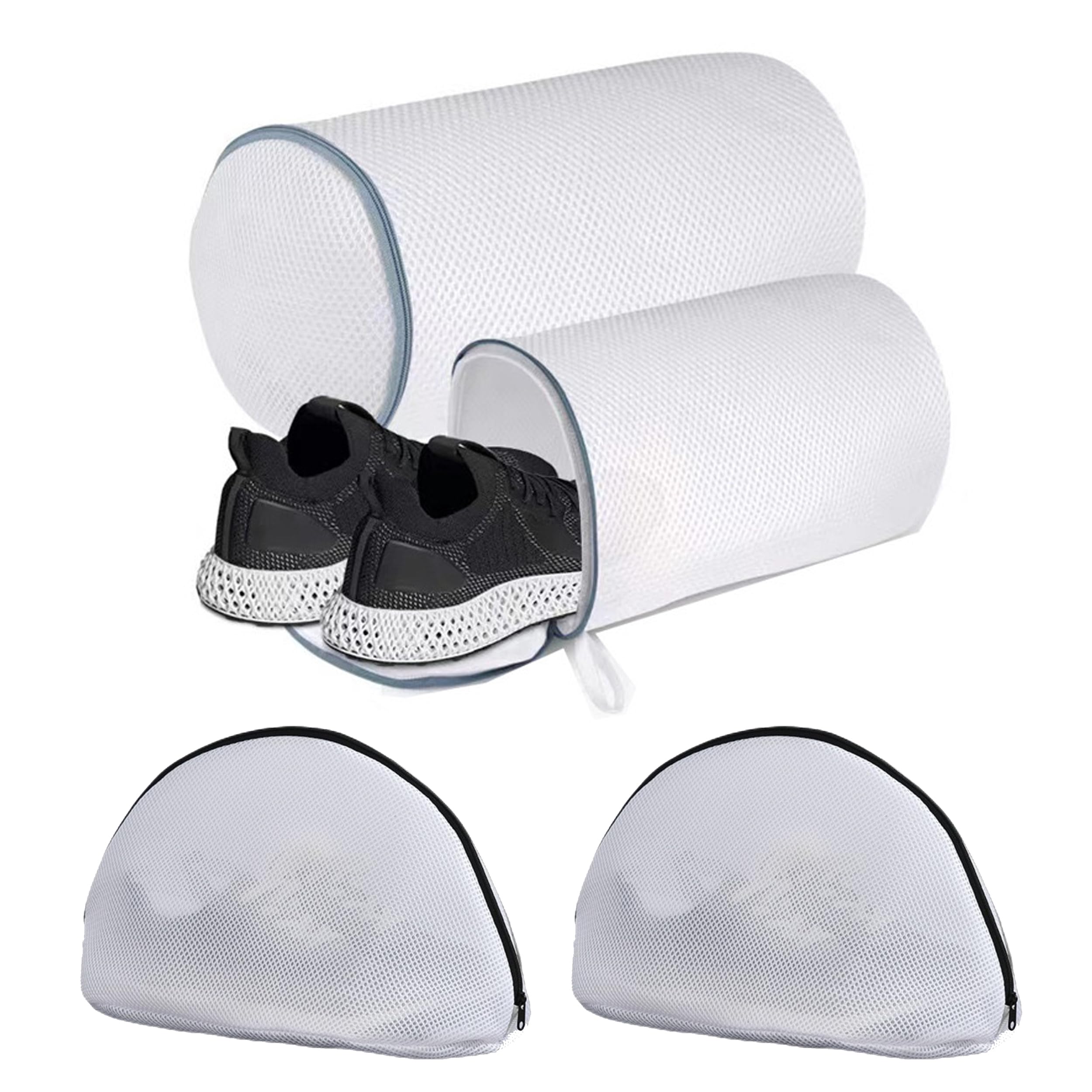 4pcs Shoe Washing Bag,Trainer Washing Machine Bag,Mesh Shoes Laundry Bag