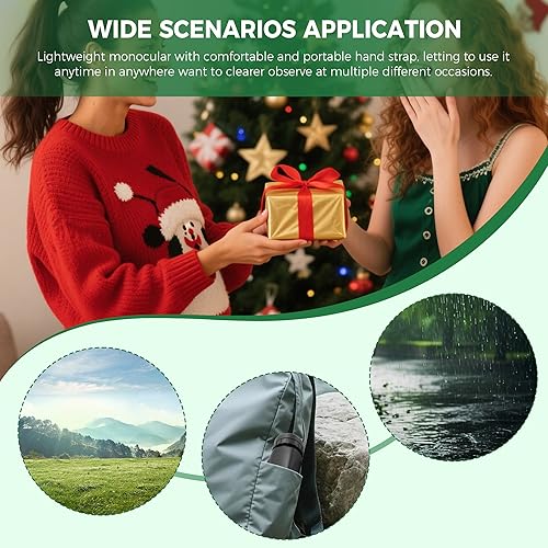 Miniatura 8 de Astromania Monocular de 8 x 25 para adultos, accesorio compacto para exteriores con óptica multicapa BAK7 prisma y ocular giratorio, impermeable y a