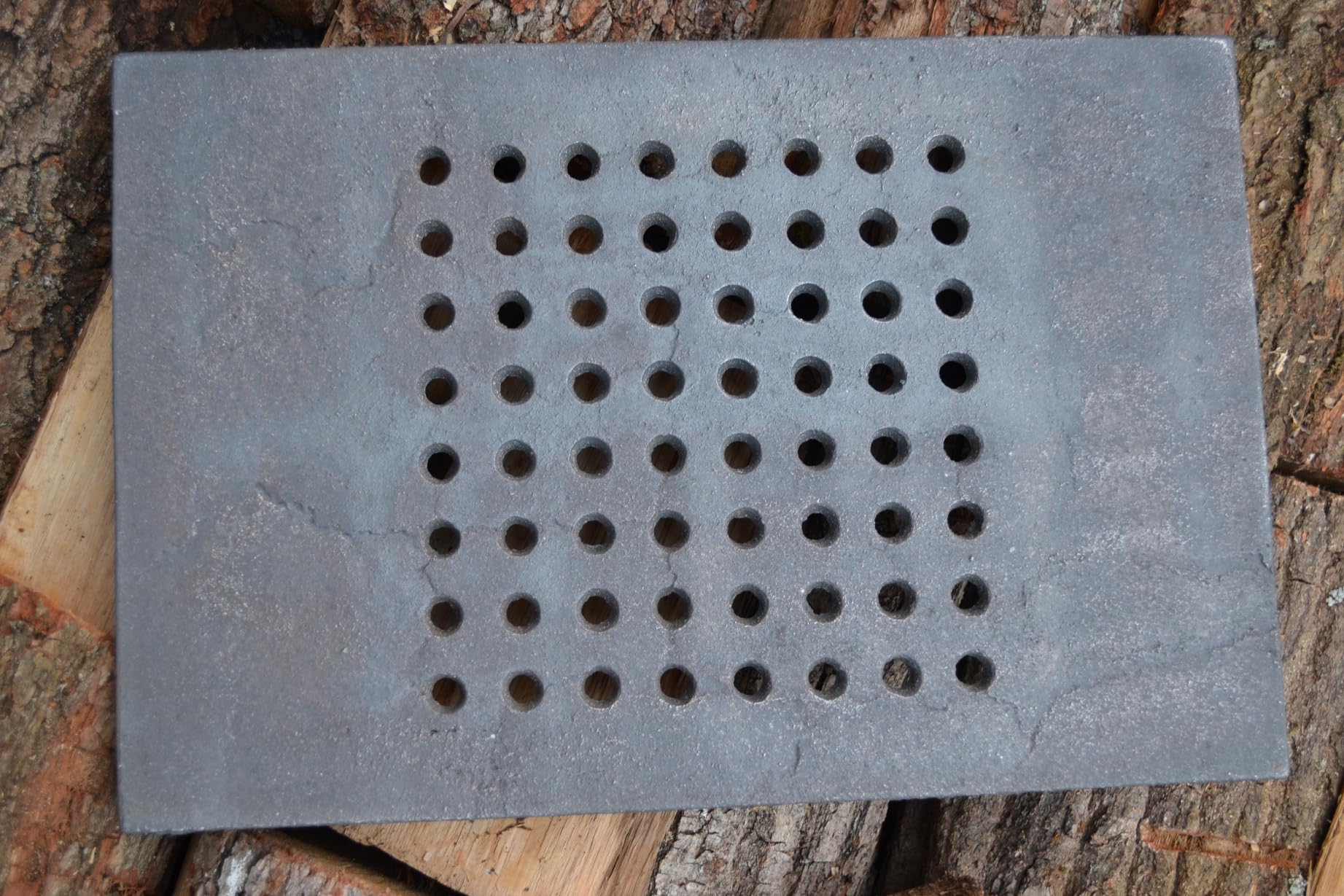 SEZAM Griglia in ghisa con fori per forno, griglia per cenere, griglia per camino, griglia per stufa, griglia per stufa, griglia per stufa, griglia angolare, diverse dimensioni (45 x 30 cm (44,5 x