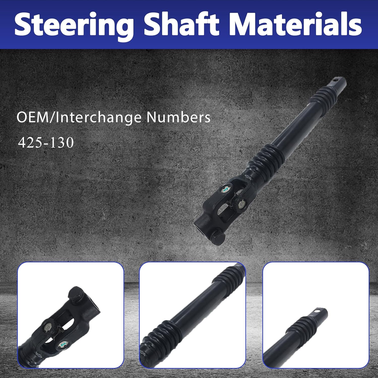 Steering Shaft Steering Column U Joint Compatible with Chevrolet Silverado 1500 2500 3500 with Chevrolets Avalanche Suburban Sonora Rtahoe Replace GMC Sierra Yukon 425-130 25958109 26078079