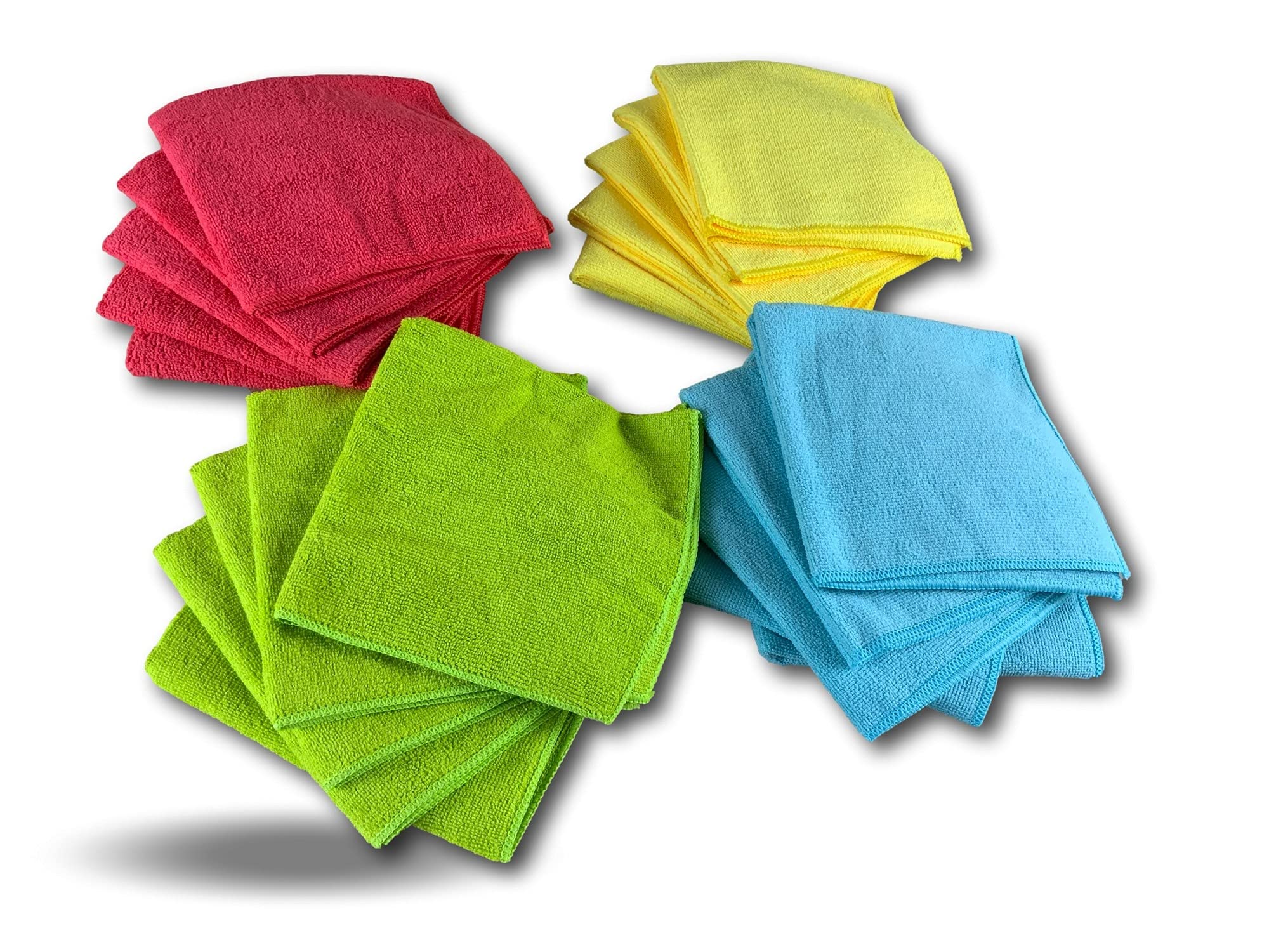 KIBROS Pack 5 Chiffons Microfibre 40×40 cm lavant dégraissant Vert