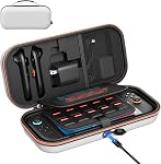 Auarte Carrying Case for Nintendo Switch 2 2025 / Switch OLED / Switch | Adapter and Joypad Storage, Travel Case for Switch 2 Console with 22 Game Card Storage, Purple