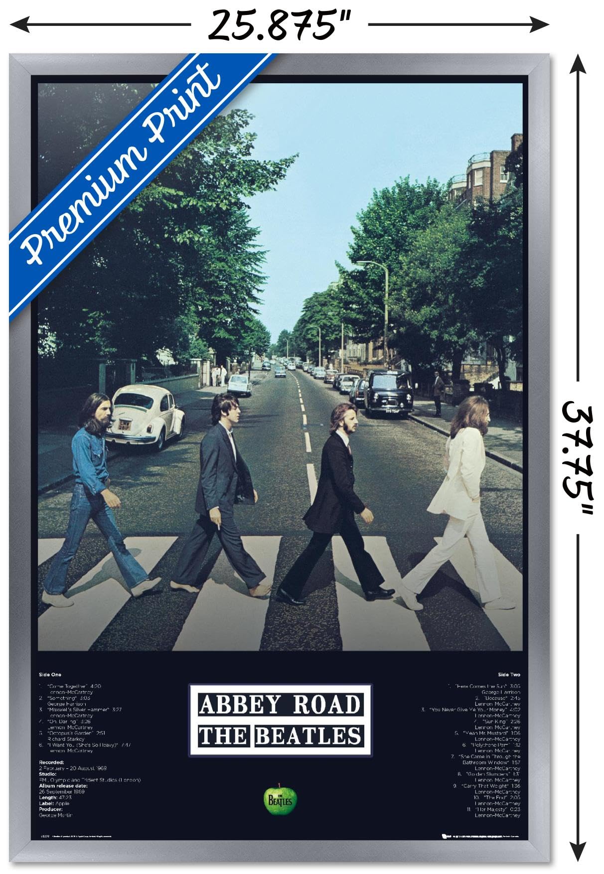 THE BEATLES ポスター シルバー メタリック Amazon.co.jp: Trends International 24 x 36 ビートルズ - アビー