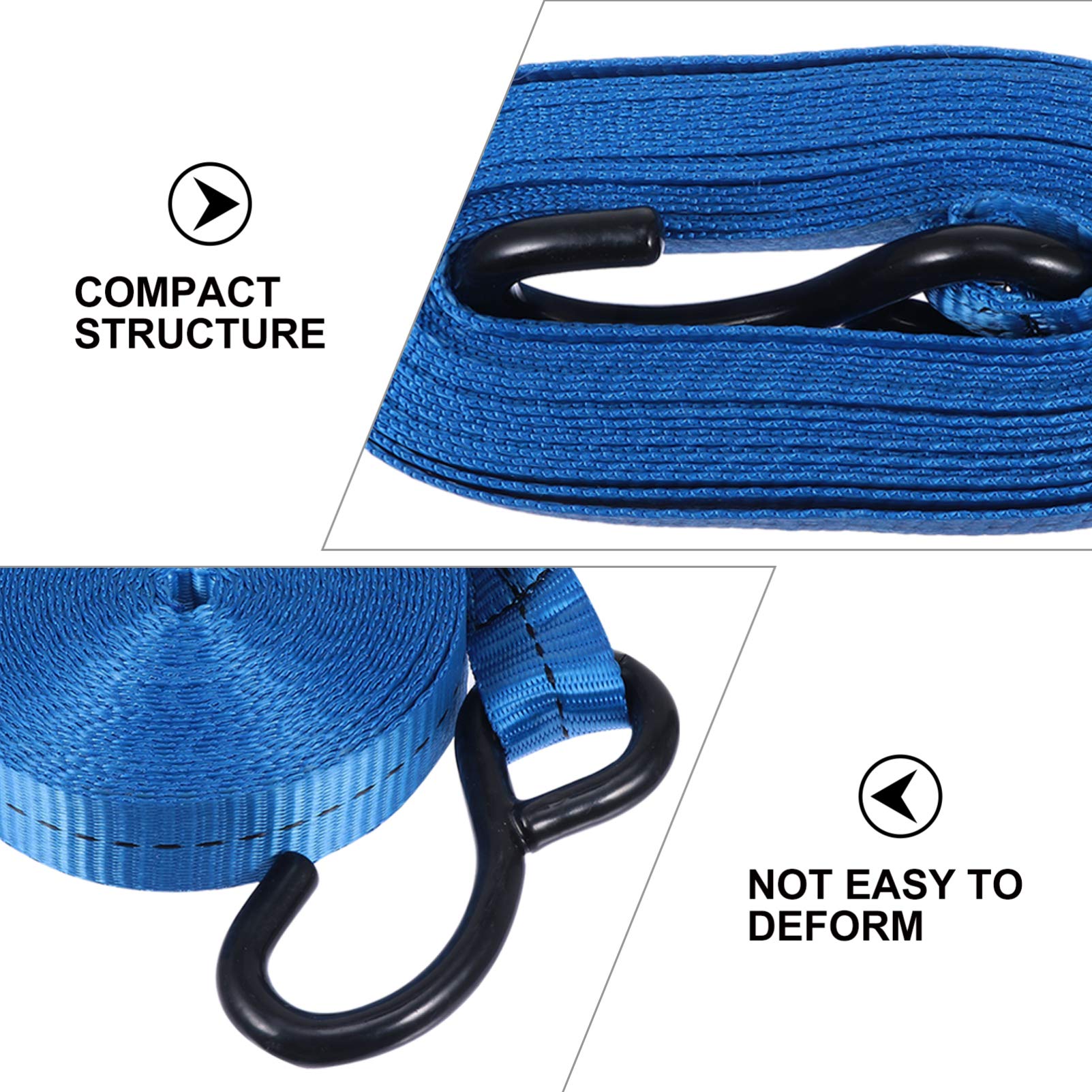 Ruote per Kayak Auto Blu Cinghie di Tensionamento per Auto per Impieghi Pesanti Cinghie a Cricchetto da 25 mm con Ganci a J Cinghie di Fissaggio del Carico Regolabili Cinghie in Poliestere 6M Ruote