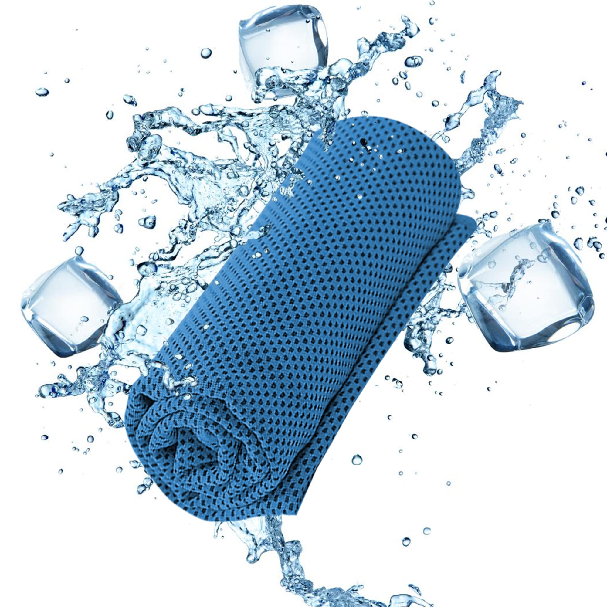 GROB Cooling Towel(Pack of 2) | Sweat Absorbent Anti-Microbial Towel | Perfect Towel for Fitness, Workout, Yoga, Gym, Cycling, Running | Smart Living Product