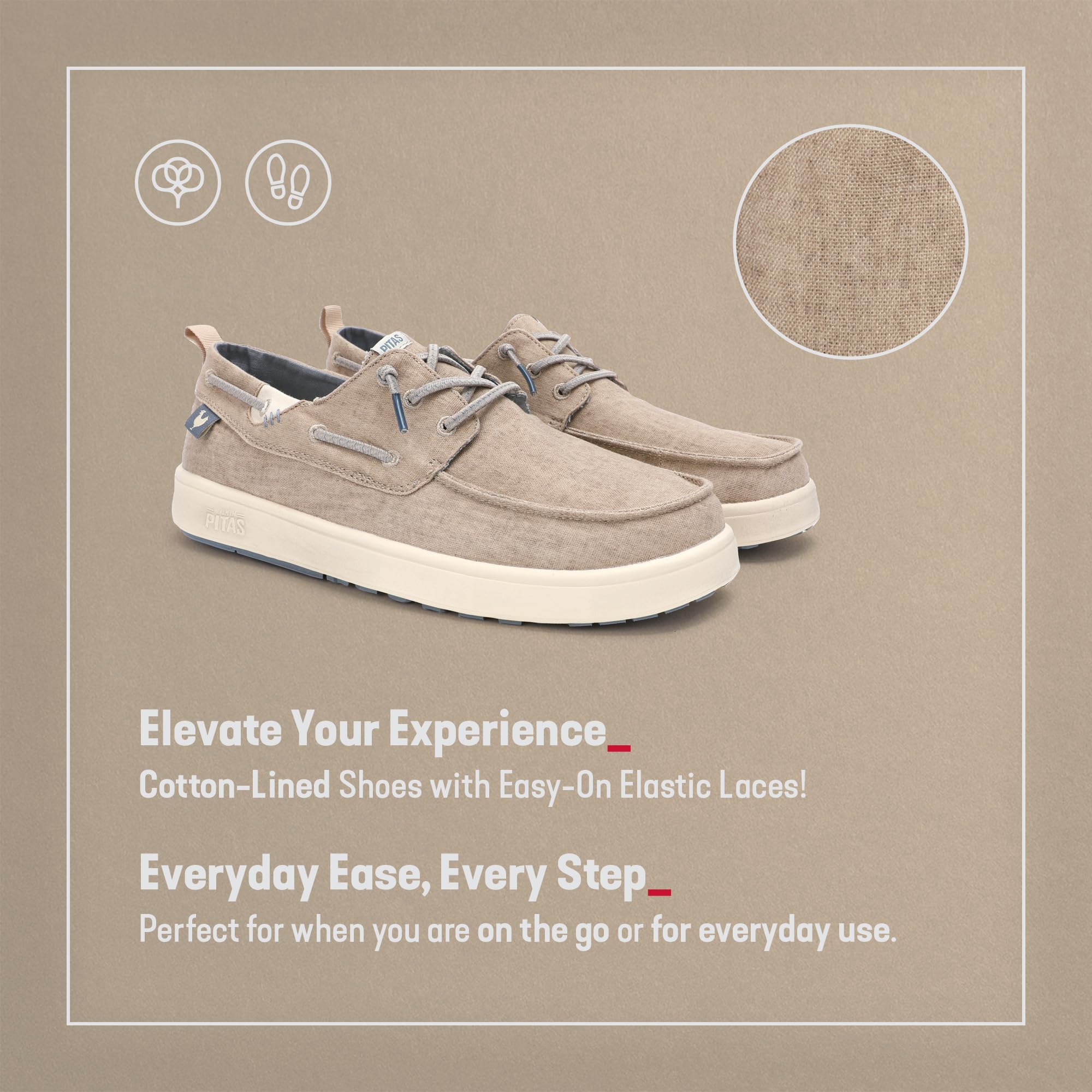 Pitas | Maui Flax | Mocassini Uomo per L'Estate | Scarpe da Barca Estive | Sportive Uomo | Sneakers | Scarpe Walkinpitas