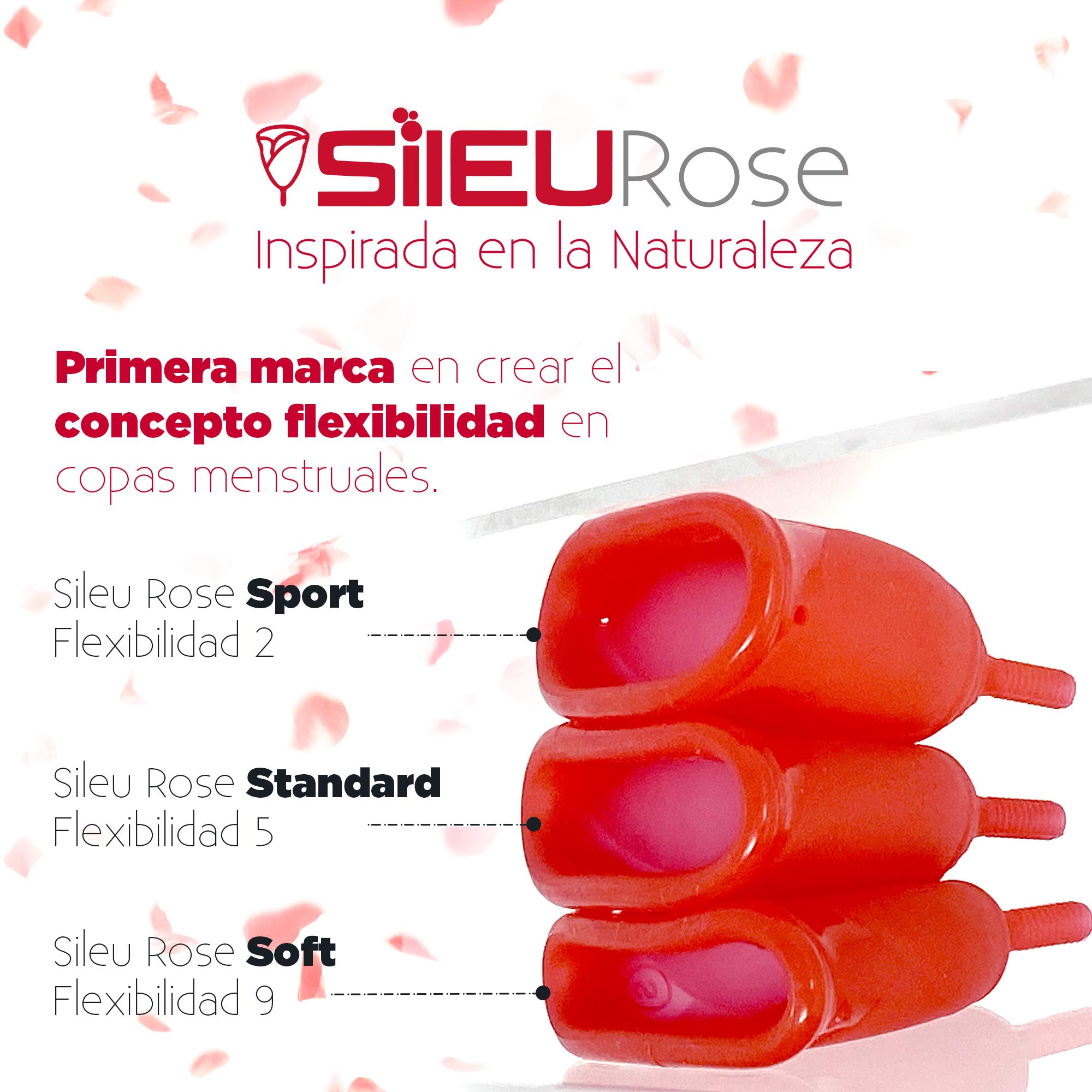 Coupe Menstruelle Sileu Cup Rose - Hypoalergenique silicone médicale confortable avec bons avis de gyneco - S'adapte aux parois vaginales sans fuites - Facile à mettre et enlever - Taille S, Rouge