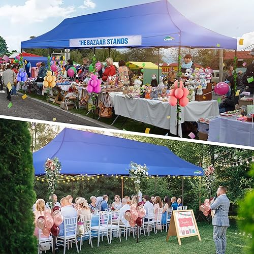 Miniatura 3 de COBIZI Tienda de campaña desplegable de 10 x 30 pulgadas, resistente con 8 paredes laterales extraíbles, tiendas de campaña hexagonales comerciales