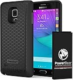 PowerBear Bater?a Extendida Compatible para Samsung Note Edge [6.000mAh], Cubierta Trasera y Carcasa Protectora (hasta 2.5X de Potencia de Bater?a Adicional) - Negra [24 Meses de Garant?a]