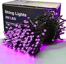 300 LED Halloween Lights, 98.5FT Halloween String Lights with 8 Lighting Modes, Waterproof & Connectable Mini Light, Plug in for Indoor Outdoor Holiday Christmas Party Bedroom Decorations (Purple)