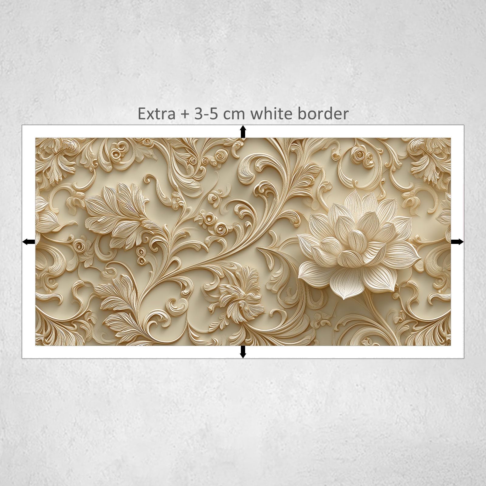 Genérico Cuadros en Lienzo con Marco Relieves Flores Vides 70x50cm Cuadro Decoracion, Arte para Pared, Laminas Decorativas Grande XXL para Dormitorio Salon Baño Pasillo Hogar
