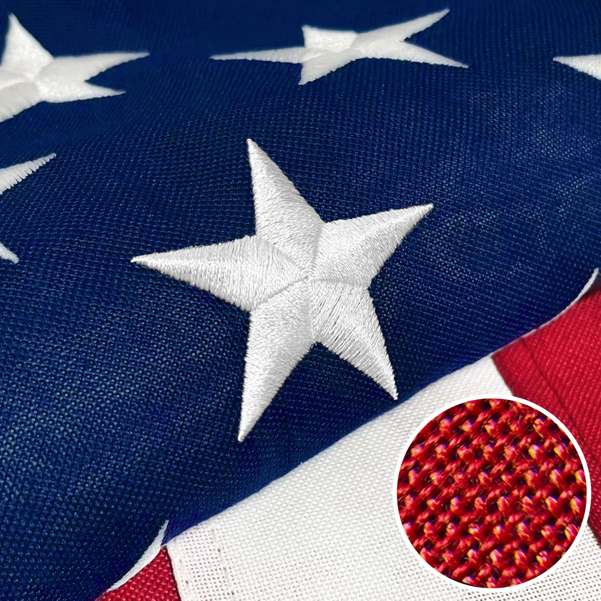 Premium American Flag 4x6 Ft TearProof Series for Outside, Heavy Duty Outdoor，Longest Lasting, Super Tough Fade Resistant Spun Polyester, High Wind US