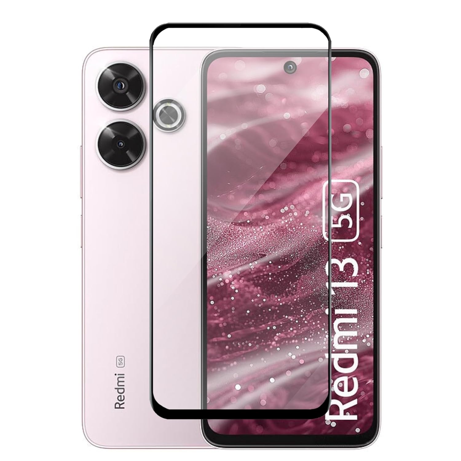 SPAZY CASE® Redmi 13 5G Tempered Glass | 9H Full HD, Shatterproof, Anti Scratch Screen Guard for Redmi 13 5G