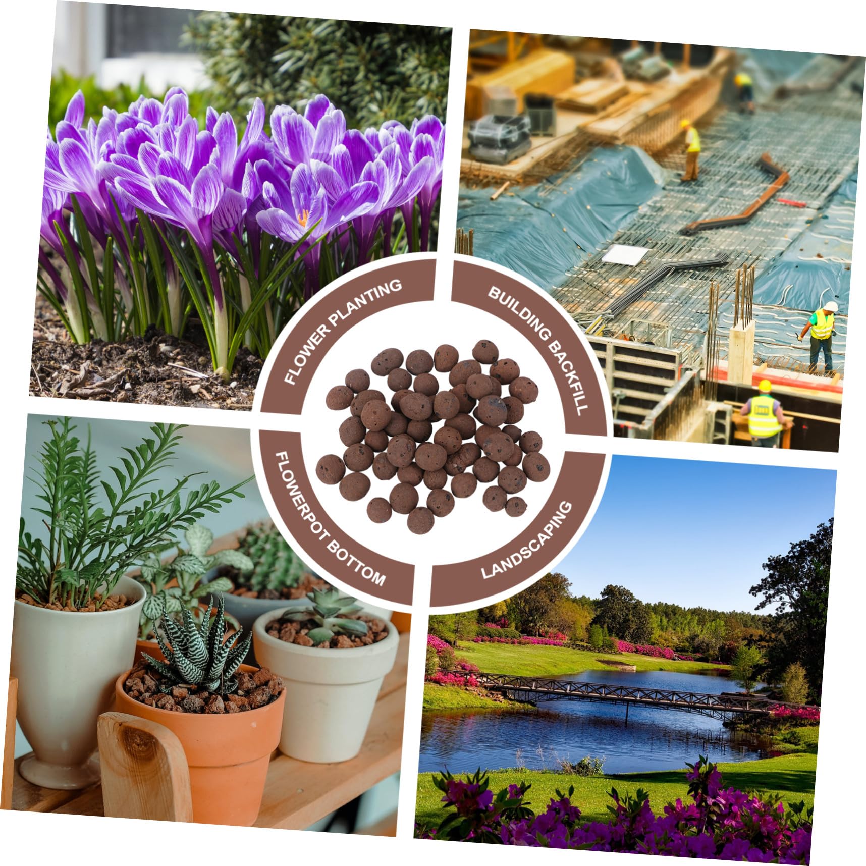 SOIMISS 2taschen Blähton Blumentopf Dekoration Atmungsaktives Material Garten Werkzeug Blumenpflanzzubehör Für Pflanzen Und Gartenanwendung Mit Stabiler Wasserkapazität Und