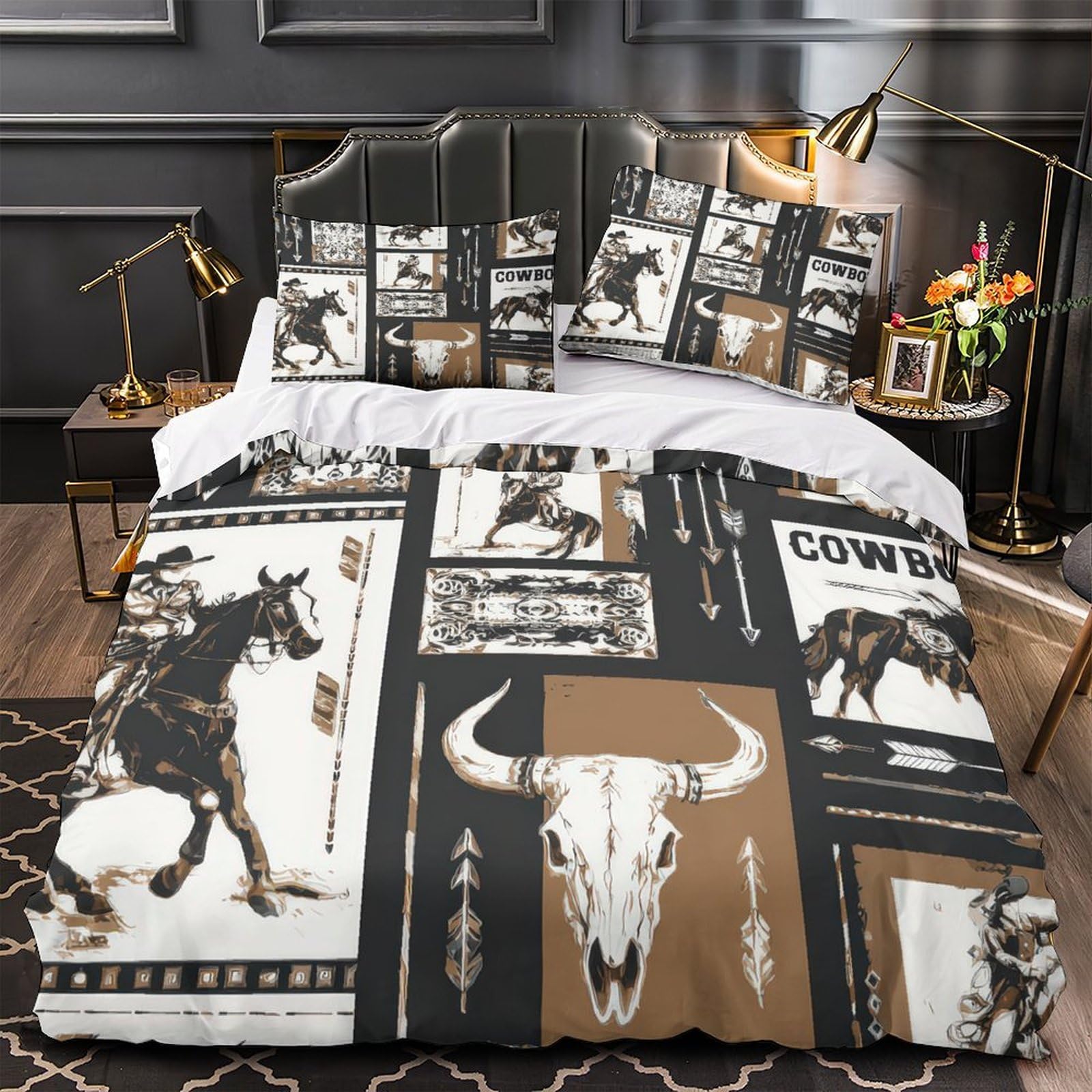 Housse de couette loup 220x240cm pour éliminer les plis et les boutons cassés