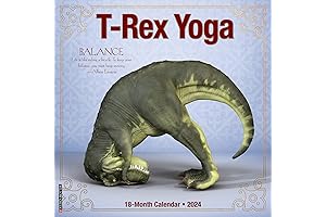 2023 Dinosaur Desk Calendar - T-Rex Yoga Poses