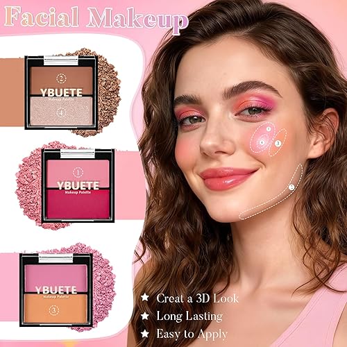 Miniatura 4 de Juego de maquillaje para principiantes para adolescentes, niñas, mujeres, regalo de maquillaje para ella, kit de maquillaje con estuche de tren de