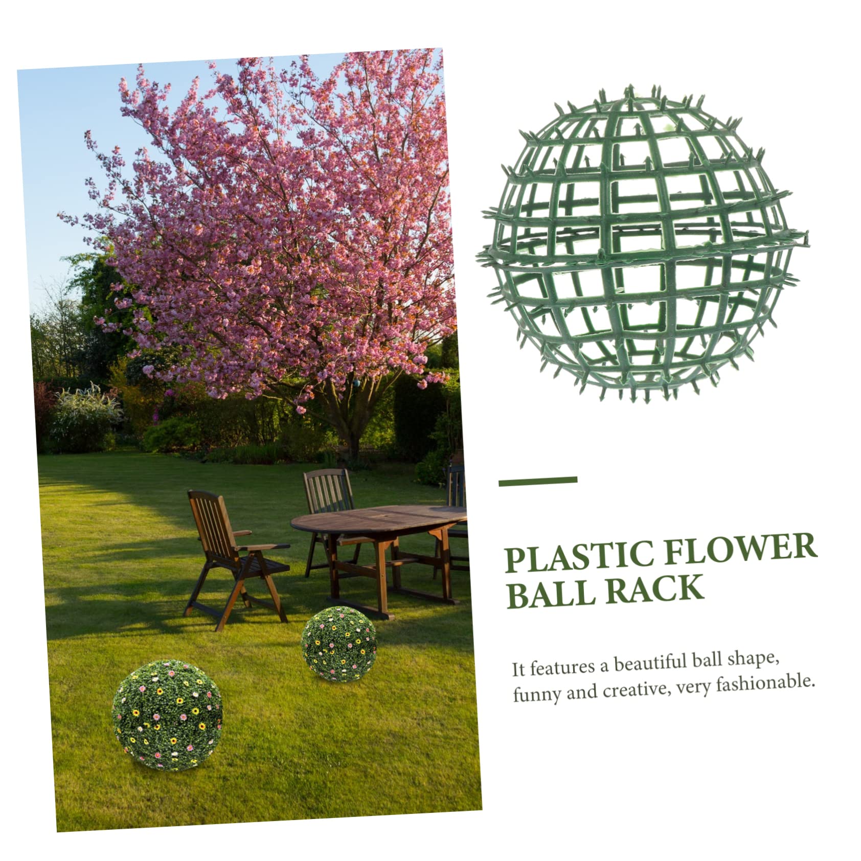 HOLIDYOYO DIY Flower Ball Frame 10 Pcs Plastic Floral Balls Rack Holder for Wedding Decorations