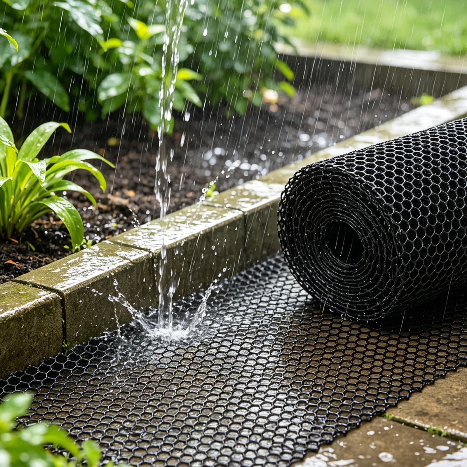 Foglio Di Recinzione In Rete Di Plastica Nera Flessibile