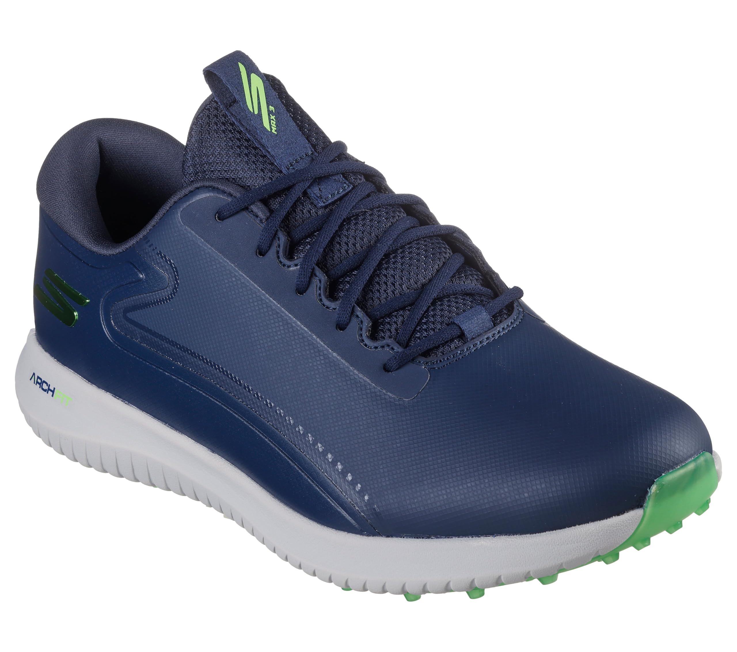 Skechers Men's GO Golf Max 3 Spikeless Golf Shoes - 11.5M Navy/Lime