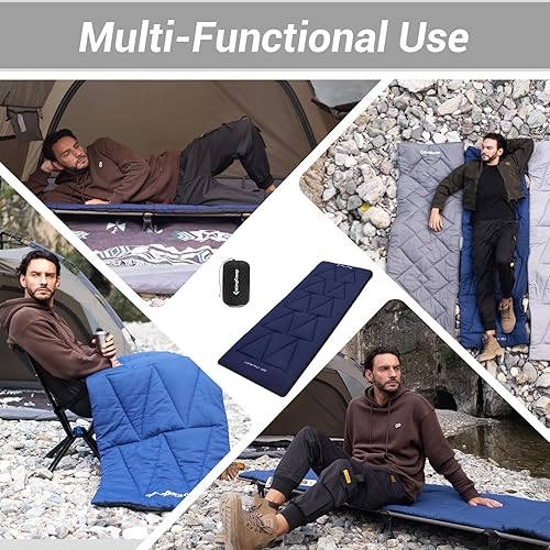 Miniatura 6 de KingCamp Almohadilla para cuna para camping, suave y ligera, alfombrilla antideslizante portátil con mochileros, para yoga, senderismo, viajes