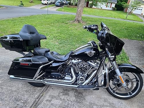 Miniatura 2 de Harley Tour Pack motocicleta Vivid Black King Tour Pack Bolsa de almacenamiento Tour Pak Fit para Harley Touring 2009+, maletero de equipaje de