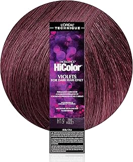 L'Oréal Technique HiColor Violet & Blacks Permanent Hair Color - Anti-Breakage Ceramide R Complex, Multi-Lift with No Brassiness, For Dark Bases, Long Lasting Color