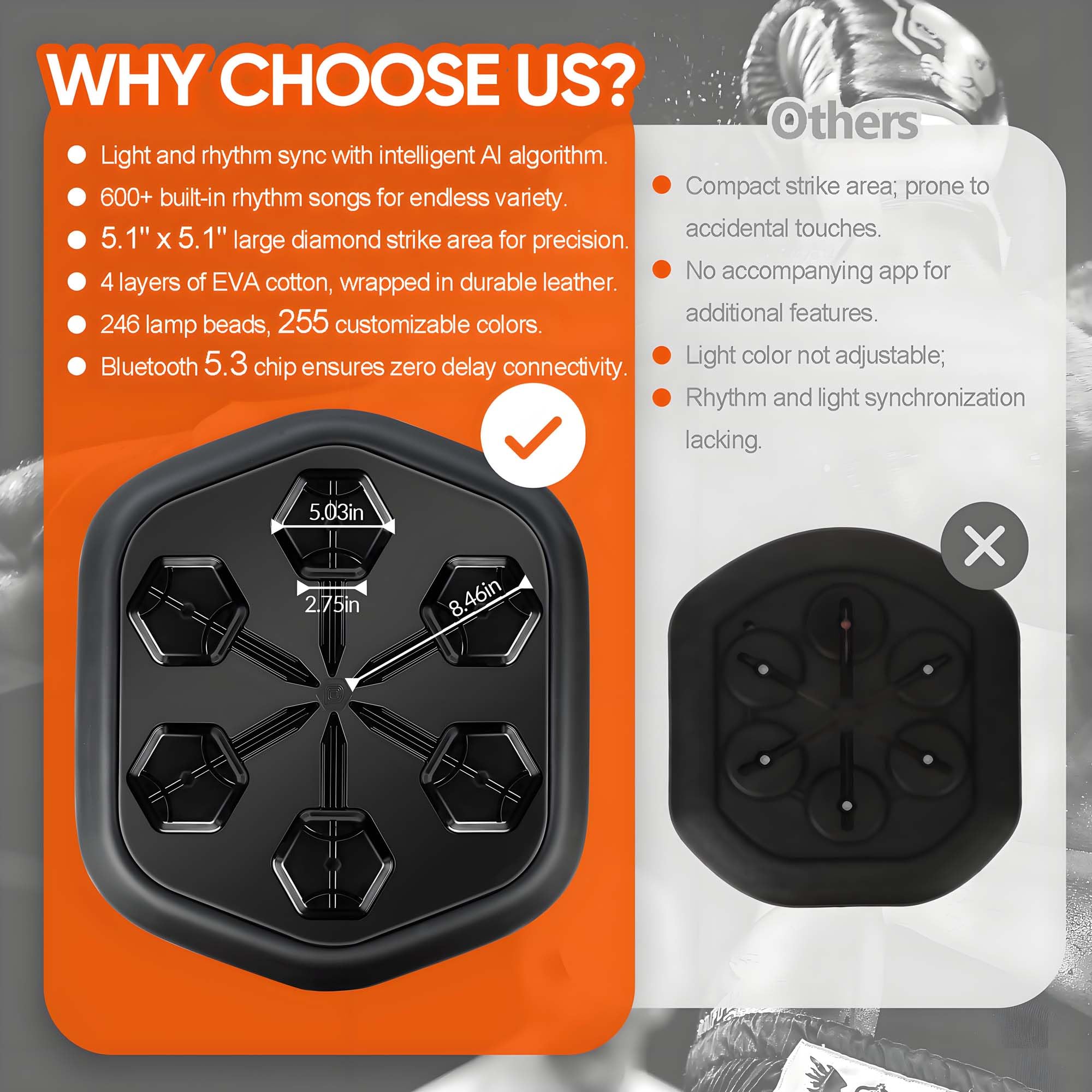 Amazon.com : ONEPUNCH Music Boxing Machine Wall Mounted, Smart