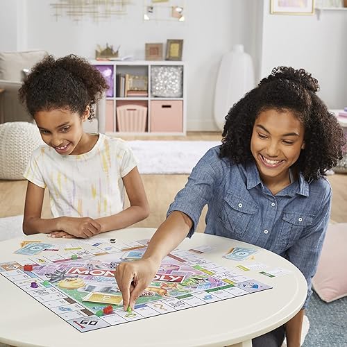 Miniatura 11 de Hasbro Gaming Monopoly Sparkle Edition Juego de mesa, juegos familiares, con fichas brillantes, dados nacarados, aspecto brillante, (exclusivo de