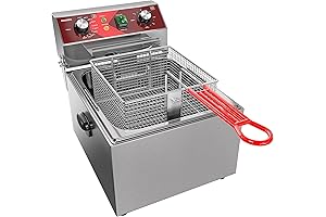 Electric Deep Fryer, 10L Capacity Single Tank Deep Fryer Countertop Fryer
