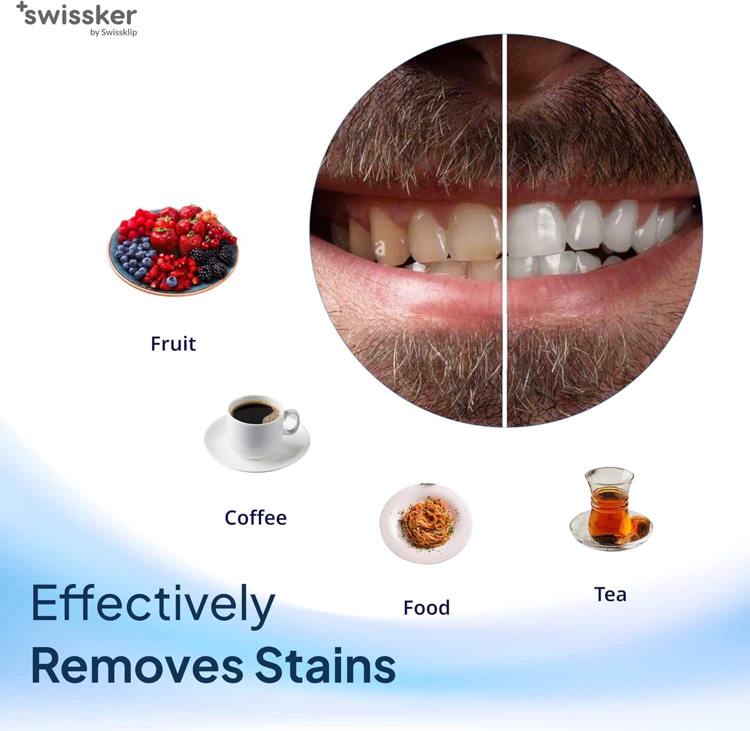 Swissker by Swissklip ShineFoam | Teeth Whitening Foam | Mint Flavor Whitening Toothpaste | Teeth Whitener I Professional Teeth Whitening Kit | 100% Vegan - Made in USA - 1.69 oz - Pack 3
