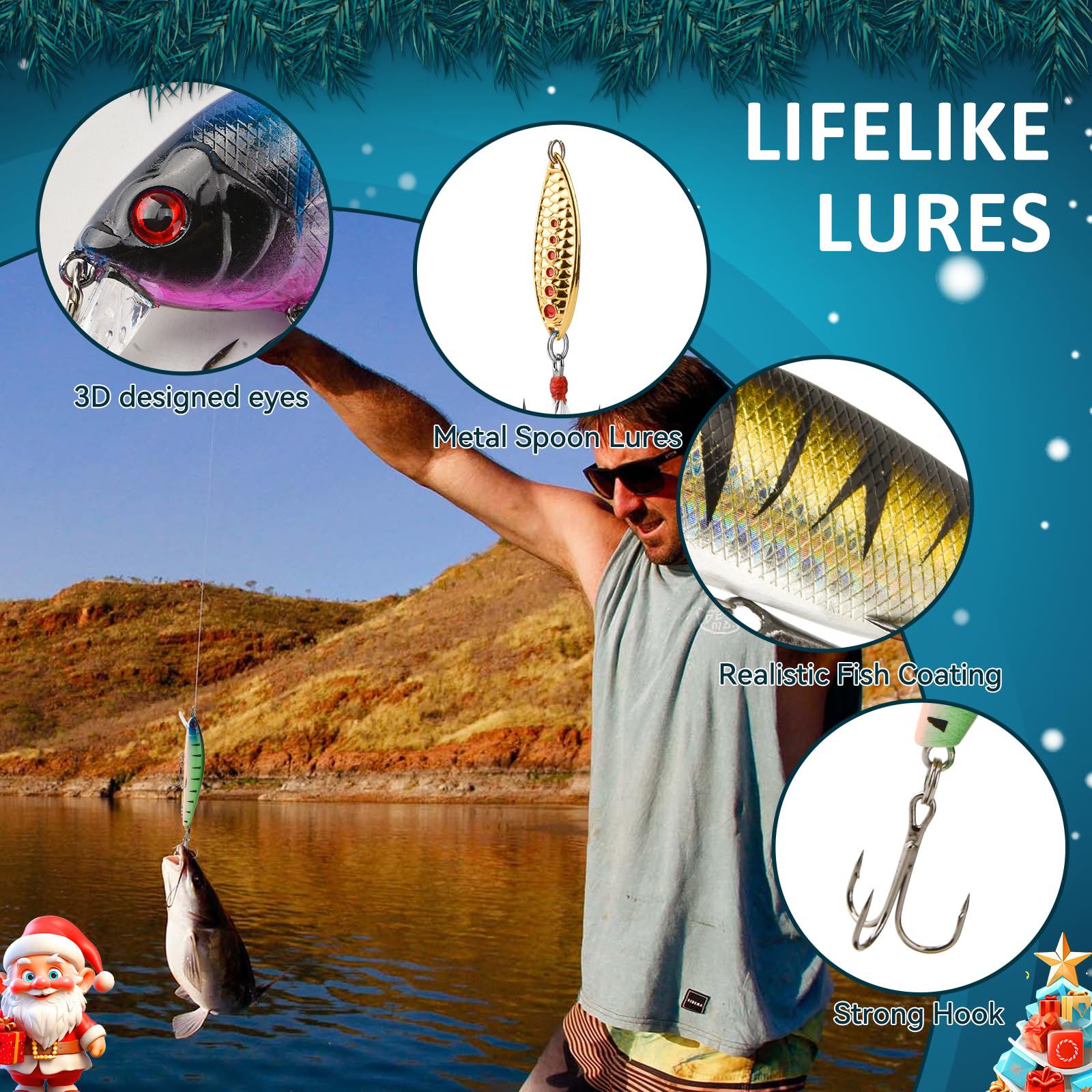 Calendario De Adviento Para Pescadores 2025 – 24 Accesorios Premium Con Sorpresa Diaria – Regalo Original Para Hombres Y Niños
