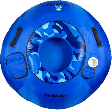Inflatable Blue Camouflage Swimming Pool Tube with Cup Holder - 54"