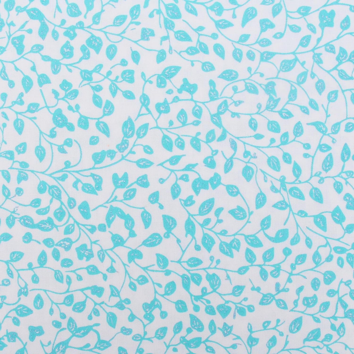 Premium Cotton Quilting Fabric Sold By The Yard - Confetti Brights Collection - 44" Width - 100% Cotton - Quilting, Sewing, Crafts - Aqua Vine