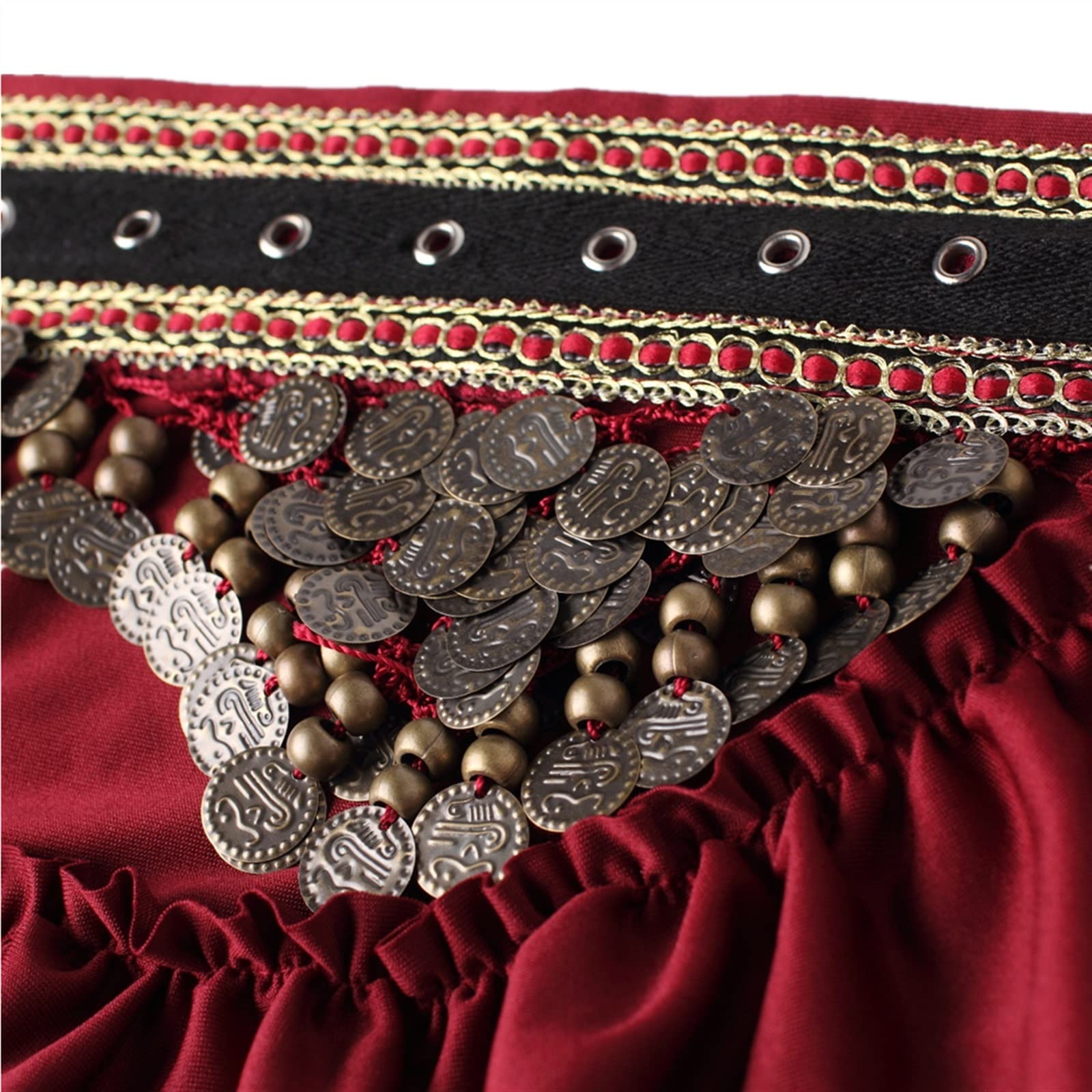 Tribal Gypsy Drawstring Belt Amazon.com: MQQYLBHDS Tribal Belly Dance Clothes Gypsy  main image 2