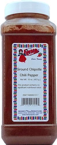 Bolner's Fiesta Extra Fancy Chipotle Chili Pepper, 16 onzas