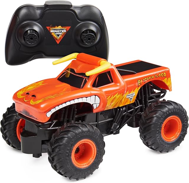 Monster Jam, Camion Monstre Télécommandé Officiel El Toro Loco pour Garçons et Filles, Échelle 1:24, 2.4 GHz, Jouets pour Enfants de 4 Ans et Plus