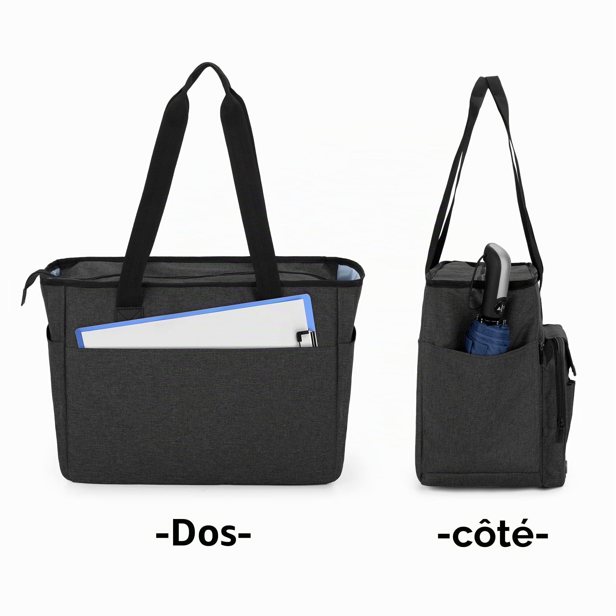 Trunab Sac Fourre-Tout d'Infirmière avec Housse Rembourrée pour Ordinateur Portable de 15,6", Sac d'Infirmière avec Plusieurs Poches pour Les Visites de Soins Palliatifs et Les Soins à Domicile