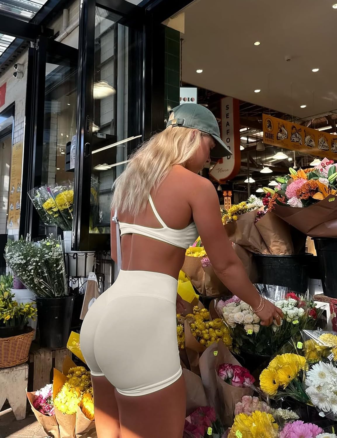 Olmlmt Workout Biker Shorts for Women High Waisted No Front Seam Booty Gym Running Yoga Shorts - 4.5 Inches - Image 6