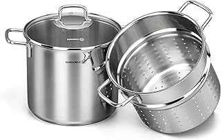 Korkmaz Perla Tri-Ply Bottom Stainless Steel Spaghetti Cookware Set