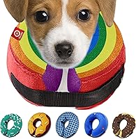 Vista 1 de Collar inflable de cono para perro, suave, cómodo y ajustable para perros y gatos pequeños, medianos y grandes, collar electrónico de recuperación