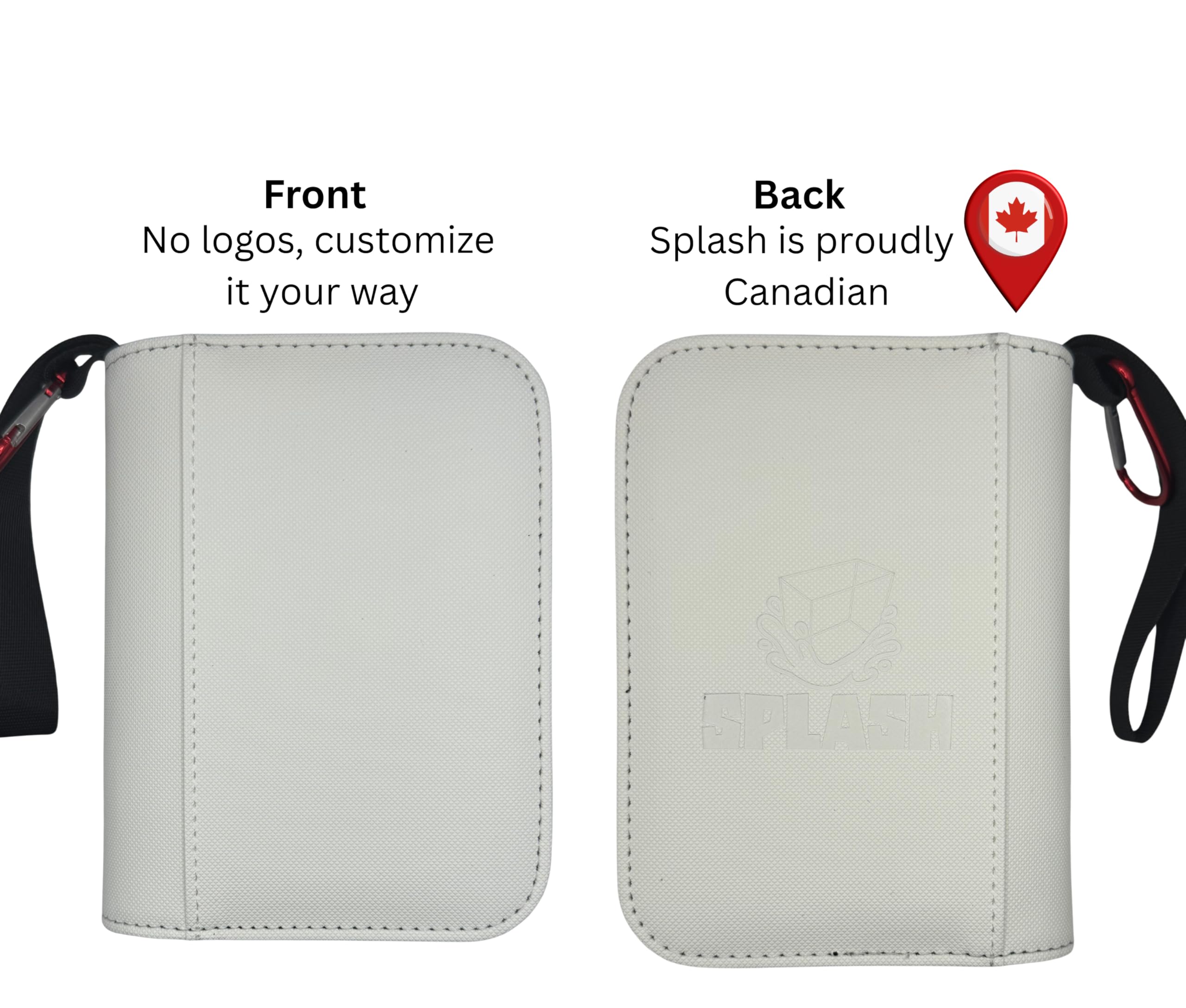 Splash 1 Pocket TCG Zipper Binder, 20 Side-Loading Pages, 40 Cards, for Collectibles, Sports, Trading Cards, White - 5