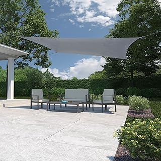 Coolaroo Ready-to-Hang Shade Sail - 90% UV Block Breathable Outdoor Sun ...